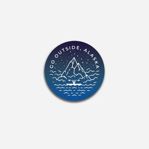 Go Outside Alaska kayaker Sticker