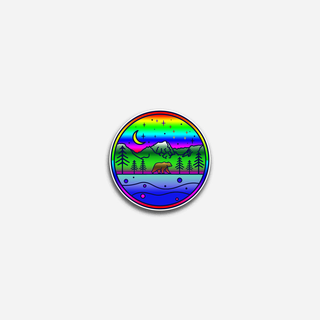 Mt. Alice 'n Bear Rainbow Sticker